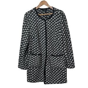 Talbots Pluse Size Petite Wool Blend Snap Up Sweater Jacket Coat